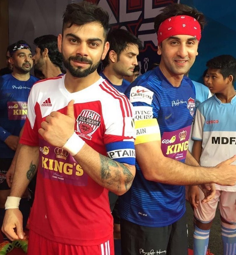 Virat Kohli, Virat Kohli football team, actors vs cricketers, cricketers actors football match, Celebrity Clasico 2016, All Stars FC, All Heart FC, Sports News, Sports