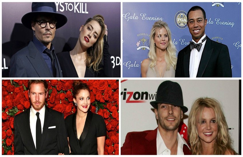JOHNNY DEPP & AMBER HEARD, KRISTEN STEWART & ROBERT PATTINSON, DREW BARRYMORE & TOM GREEN, BRITNEY SPEARS & KEVIN FEDERLINE, JAKE GYLLENHAAL & KIRSTEN DUNST, MARIAH CAREY & NICK CANNON, TIGER WOODS & ELIN NORDEGREN, Celebrity divorces, pets issue with Celebrity
