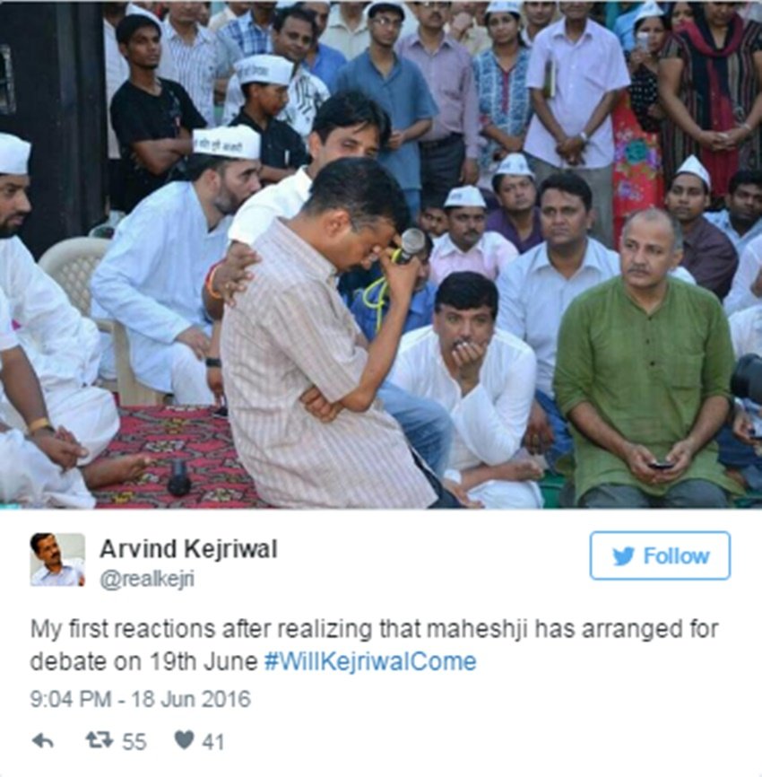 kejriwal debate, maheish girri