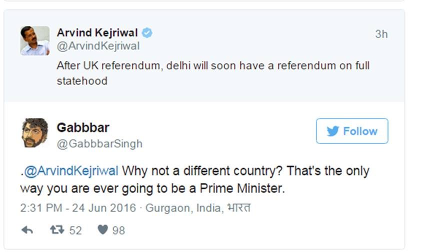 arvind kejriwal on brexit, arvind kejriwal referendum