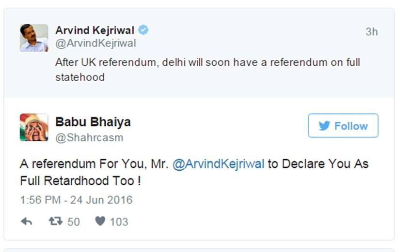 arvind kejriwal on brexit, arvind kejriwal referendum