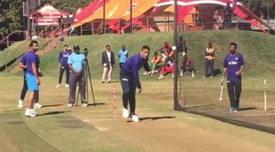 ms dhoni bowling, dhoni bowling, ms dhoni bowling video, dhoni bowling video, ms dhoni bowls, dhoni bowls, india vs zimbabwe, ind vs zim, cricket