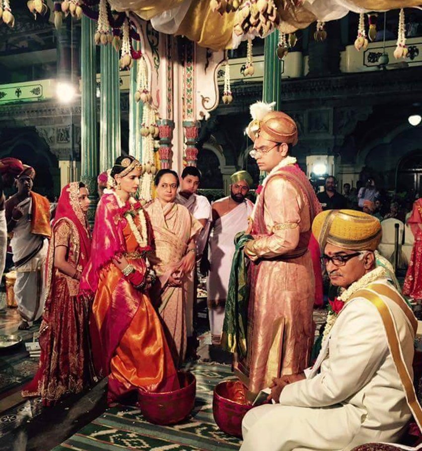 Mysore Royal Family, Mysore royal wedding pictures, Yaduveer Krishnadatta Chamaraja Wadiyar, Maharaja of Mysore, Maharaja of Mysore marriage, Maharaja of Mysore wedding pics, Maharaja of Mysore marriage photos, Amba Vilas Palace, India Royal Family,Royal Wedding, Yaduveer Krishnadatta Chamaraja wedding pics, Trishika Yaduveer Krishnadatta wedding pics, Wodeyar family, Prince of Mysore, royal family of Rajasthan, Mysore Royal wedding pics, Rajasthan News, Mysore News
