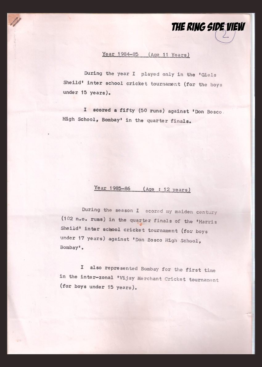 sachin tendulkar, cv, Sachin Tendulkar's CV At Age 15, sachin tendulkar news, sachin tendulkar CV, sachin tendulkar cv news, sachin cv, tendulkar cv news, latest sports news, sachin resume sachin records
