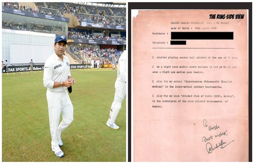 सचिन तेंदुलकर को क्रिकेट का भगवान कहा जाता है। क्रिकेट में जो कीर्तिमान उन्‍होंने रचे हैं उन्‍हें तोड़ पाना या बराबरी करना दुष्‍कर काम है। सबसे ज्‍यादा रन, शतक, अर्धशतक, मैच, मैन ऑफ द मैच और मैन ऑफ द सीरिज के रिकॉर्ड उनके नाम है। वे वर्ल्‍ड कप विजेता टीम के सदस्‍य रहे हैं। 28 साल पहले जब वे 15 साल के थे तो उन्‍होंने अपनी सीवी तैयार कराई थी। सात पन्‍ने की इस सीवी में सचिन ने स्‍कूल में किए गए प्रदर्शन का उल्‍लेख किया। लेकिन सोचिए बाद के 28 साल में उन्‍होंने क्‍या कुछ कर दिया और उसके बिना वह सीवी कैसे दिखेगा। आगे देखिए सचिन का सीवी: