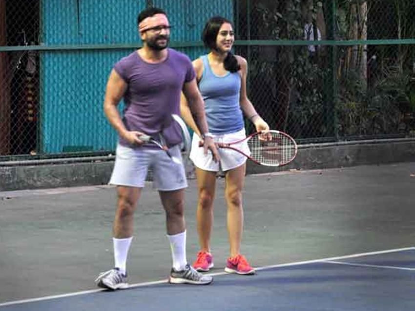 saif ali khan, sara ali khan, sara ali khan tennis, ibrahim ali khan, saif ali khan daughter, saif ali khan son, saif ali khan sara pics, sara ali khan pics, sara ali khan latest pics, sara ali khan pictures, sara ali khan tennis pics, sara ali khan ibrahim ali khan new pictures, saif ali khan sara ali khan pics, saif sara ibrahim tennis pics, sara ali khan ibrahim pics, Entertainment News, Bollywood, Jansatta