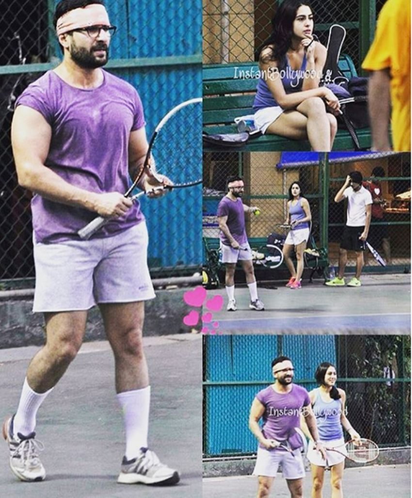 saif ali khan, sara ali khan, sara ali khan tennis, ibrahim ali khan, saif ali khan daughter, saif ali khan son, saif ali khan sara pics, sara ali khan pics, sara ali khan latest pics, sara ali khan pictures, sara ali khan tennis pics, sara ali khan ibrahim ali khan new pictures, saif ali khan sara ali khan pics, saif sara ibrahim tennis pics, sara ali khan ibrahim pics, Entertainment News, Bollywood, Jansatta