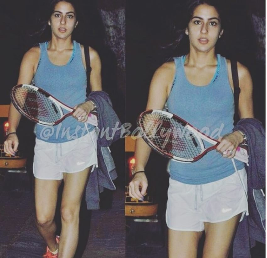 saif ali khan, sara ali khan, sara ali khan tennis, ibrahim ali khan, saif ali khan daughter, saif ali khan son, saif ali khan sara pics, sara ali khan pics, sara ali khan latest pics, sara ali khan pictures, sara ali khan tennis pics, sara ali khan ibrahim ali khan new pictures, saif ali khan sara ali khan pics, saif sara ibrahim tennis pics, sara ali khan ibrahim pics, Entertainment News, Bollywood, Jansatta