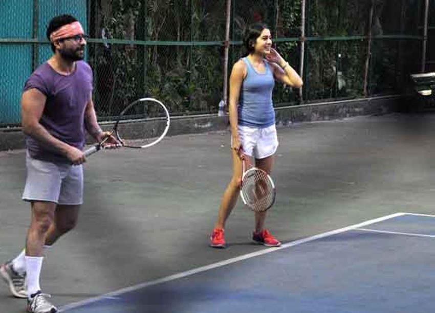 saif ali khan, sara ali khan, sara ali khan tennis, ibrahim ali khan, saif ali khan daughter, saif ali khan son, saif ali khan sara pics, sara ali khan pics, sara ali khan latest pics, sara ali khan pictures, sara ali khan tennis pics, sara ali khan ibrahim ali khan new pictures, saif ali khan sara ali khan pics, saif sara ibrahim tennis pics, sara ali khan ibrahim pics, Entertainment News, Bollywood, Jansatta