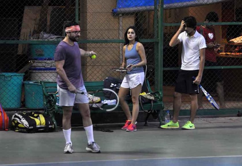 saif ali khan, sara ali khan, sara ali khan tennis, ibrahim ali khan, saif ali khan daughter, saif ali khan son, saif ali khan sara pics, sara ali khan pics, sara ali khan latest pics, sara ali khan pictures, sara ali khan tennis pics, sara ali khan ibrahim ali khan new pictures, saif ali khan sara ali khan pics, saif sara ibrahim tennis pics, sara ali khan ibrahim pics, Entertainment News, Bollywood, Jansatta