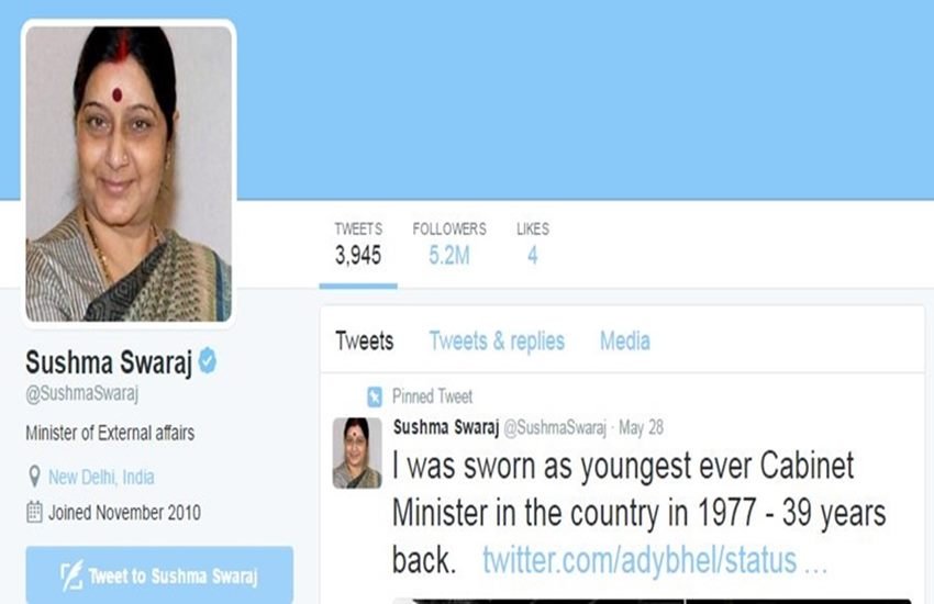 2016 Twiplomacy: sushma swaraj, sushma swaraj most followed on twitter, external affairs minister sushma swaraj, most followed on twitter, narendra modi most followed, india news, barack obama, narendra modi twitter, pope francis, Recep Tayyip Erdoğan, Enrique Peña Nieto, PMO india twitter