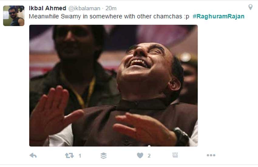 raghuram rajan, raghuram rajan twitter, twitter reactions, rajan twitter reactions, RBI, reserve bank of india, subramanian swamy, swamy rajan, rbi governor rajan, sack rajan, swamy sack rajan, swamy rajan news, swamy raghuram rajan, india news