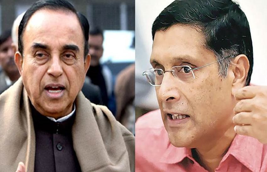 Subramanian Swamy, Arvind Subramanian