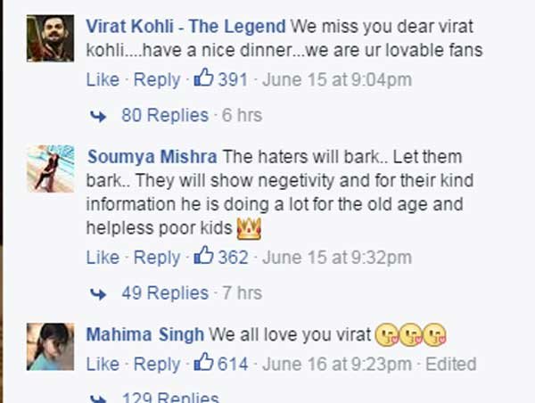 virat kohli, virat kohli facebook, virat kohli dinner, virat kohli anushka, virat kohli team india, virat kohli trolled, cricket news