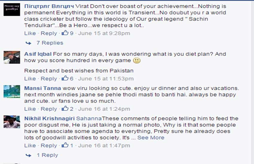virat kohli, virat kohli facebook, virat kohli dinner, virat kohli anushka, virat kohli team india, virat kohli trolled, cricket news