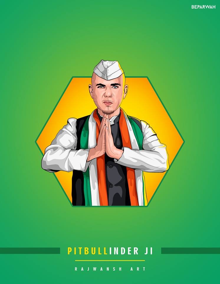 सिंगर Pitbull (Photo: Rajwansh Art/Facebook)