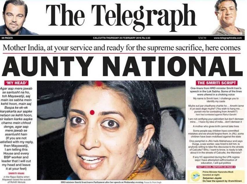 Smriti Irani, cabinet reshuffle, front page, hrd minister, india, india social news, Politics, social news, social news stories, spinderella
