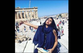 Huma Mobin, Arsalaan Sever Butt, couple, honeymoon, pakistani couple, pakistani wife, honeymoon to Greece, Greece Embassy, visa, trip, honeymoon without husband, honeymoon pictures,
