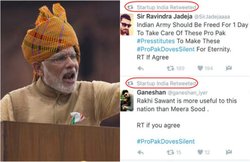 मोदी के महत्‍वाकांक्षी प्रोजेक्‍ट स्‍टार्ट अप इंडिया के ट्विटर अकाउंट से रिट्वीट हुए ऐसे मैसेज कि मांगनी पड़ी माफी