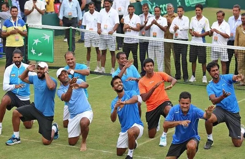 Davis Cup, Davis Cup India win, Davis Cup India celebrations, Davis Cup photos, Davis Cup pictures, Davis Cup wallpapers, Davis Cup India vs South Korea, India vs South Korea, Rohan Bopanna, Leander Paes, Tennis, photos
