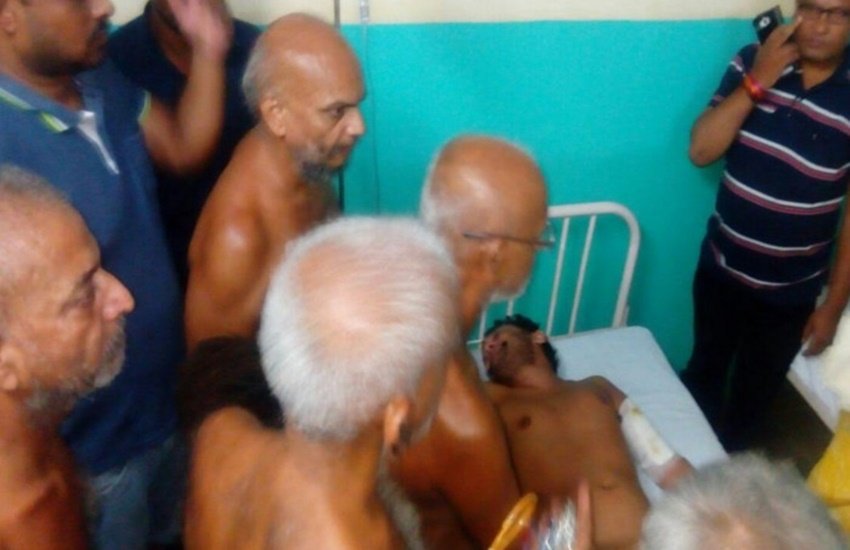 jain, sage, saint, sourabh sagar, attacked, tension, jaipur, rajasthan news