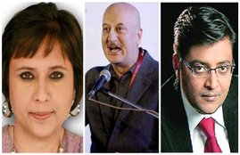 anupam kher, barkha dutt, kargil diwas, facebook, twitter, anupam arnab twitter, Times Now Editor-in-Chief