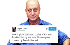 anupam kher, anupam kher tweet, kashmir violence, kashmir protests, kashmir news, burhan wani, anupam kher picture, kashmir unrest, india news, trending, jansatta