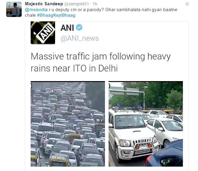 Manish Sisodia, gurugram traffic jam