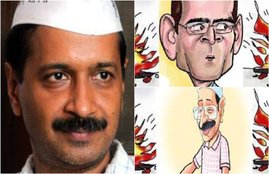 Arvind kejriwal, modi, cartoon