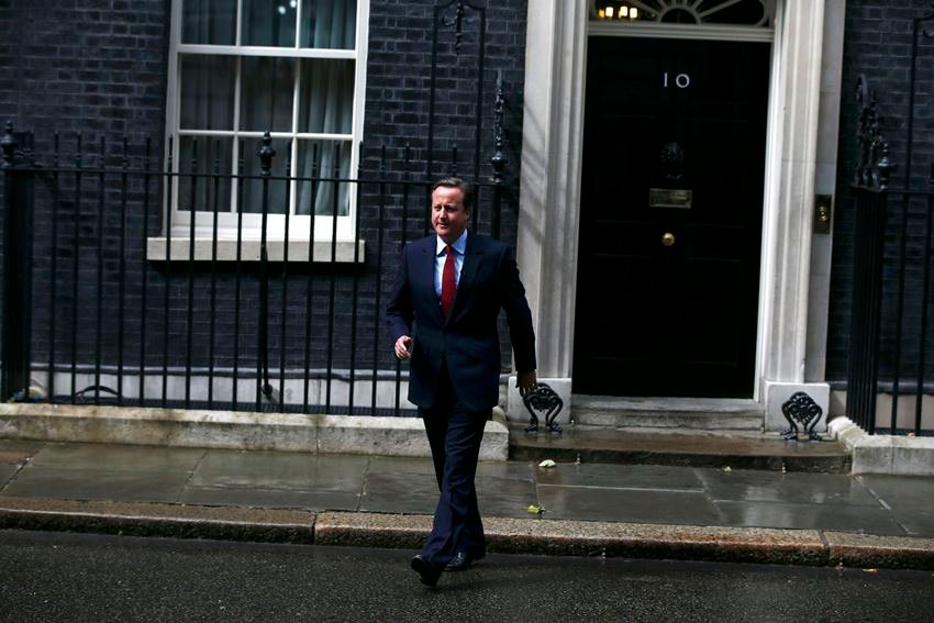 Britain's Prime Minister David Cameron walks out of 10 Downing Street to make a statement, in Westminster, London, July 11, 2016. REUTERS/Peter Nicholls