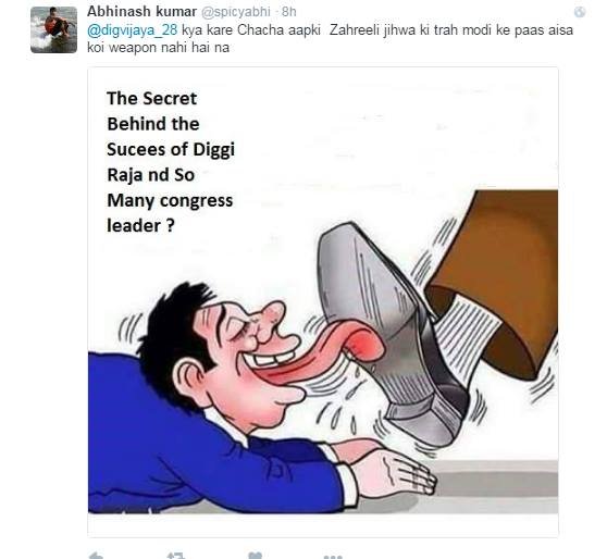 digvijaya singh, cartoon, tweet