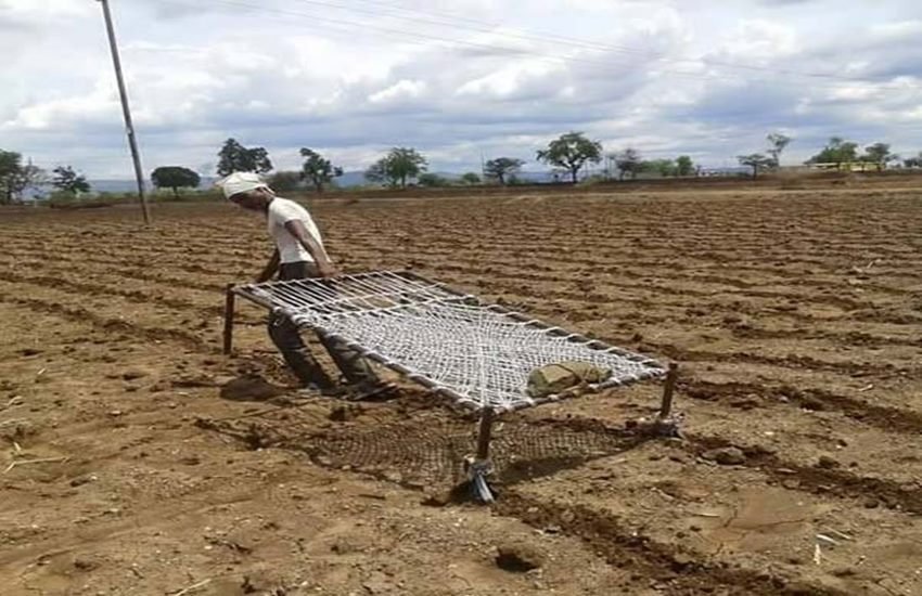 Vitthal Hari Mandole, Vithoba Mandole, Maharashtra Farmer, Drought Hit Land, Khadki Budruk, Chalisgaon, Jalgaon, maharashtra, cot, plough, field, farmer, drought