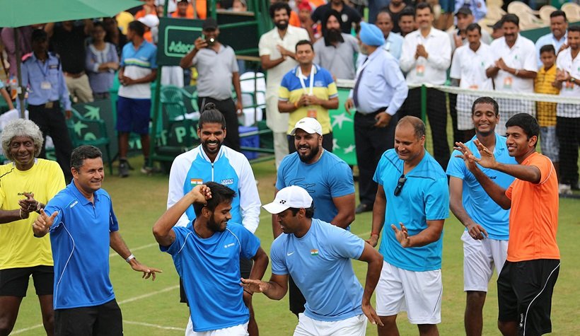 Davis Cup, Davis Cup India win, Davis Cup India celebrations, Davis Cup photos, Davis Cup pictures, Davis Cup wallpapers, Davis Cup India vs South Korea, India vs South Korea, Rohan Bopanna, Leander Paes, Tennis, photos