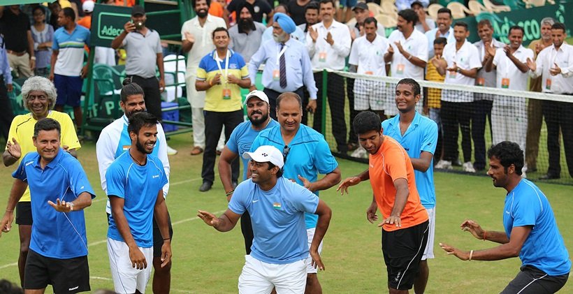 Davis Cup, Davis Cup India win, Davis Cup India celebrations, Davis Cup photos, Davis Cup pictures, Davis Cup wallpapers, Davis Cup India vs South Korea, India vs South Korea, Rohan Bopanna, Leander Paes, Tennis, photos