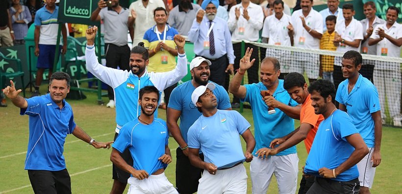 Davis Cup, Davis Cup India win, Davis Cup India celebrations, Davis Cup photos, Davis Cup pictures, Davis Cup wallpapers, Davis Cup India vs South Korea, India vs South Korea, Rohan Bopanna, Leander Paes, Tennis, photos