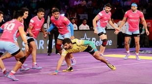 Pro Kabaddi Season 4, Pro Kabaddi Season 4 live video, Pro Kabaddi Season 4 live score, Kabaddi live score, kabaddi live streaming, Pro Kabaddi semifinal, Telugu Titans vs Jaipur Pink Panthers, pro kabaddi semifinal teams, Sports