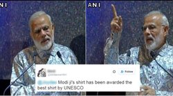 Modi in Johannesburg: PM की फ्लोरल शर्ट सोशल मीडिया पर हिट, स्‍मृति के मंत्रालय को दिया क्रेडिट