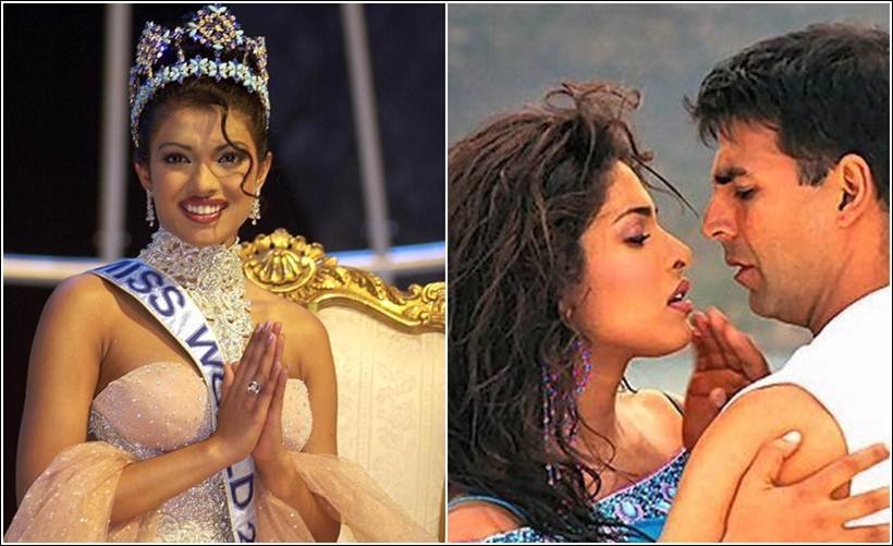 प्रियंका ने 18 साल की उम्र में मिस वर्ल्ड का खिताब जीता था। 2003 में बॉलीवुड में डेब्यू के बाद इसी साल उनकी फिल्म अंदाज आई। इसके बाद 2004 में मुझसे शादी करोगी आई। इस फिल्म के बाद आई थ्रिलर फिल्म एतराज में प्रियंका के काम की काफी तारीफ हुई।