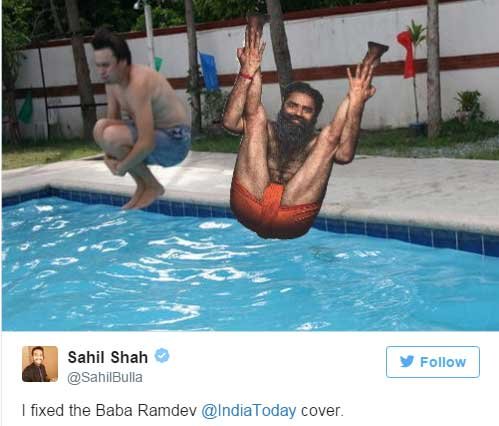 baba ramdev, india today, magazine cover, ramdev on magazine cover, ramdev photo, ramdev twitter, social media news, latest news in hindi