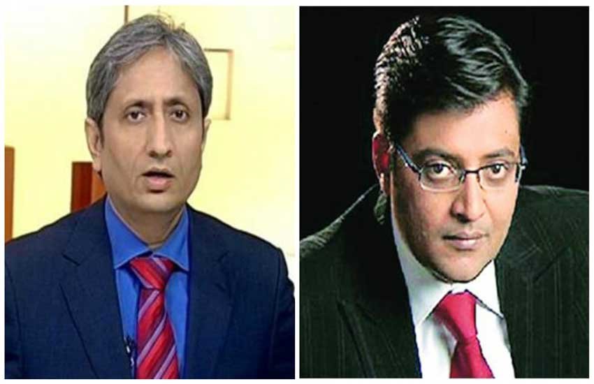 ravish kumar, burkha dutt, arnab goswami, times now, newshour, kashmir protest, burhan vani, news in hindi