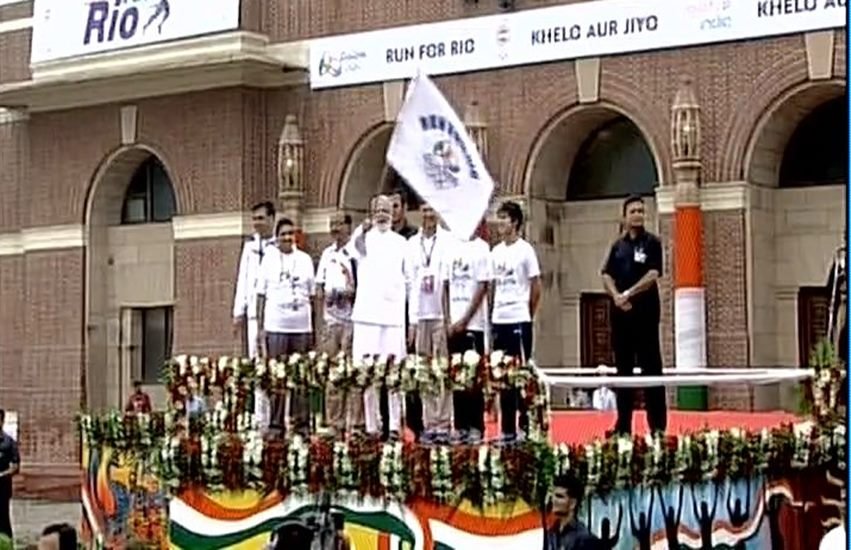 run for rio, PM narendra modi, pm modi run for rio, run for rio delhi, rio 2016, rio news, rio olympics 2016