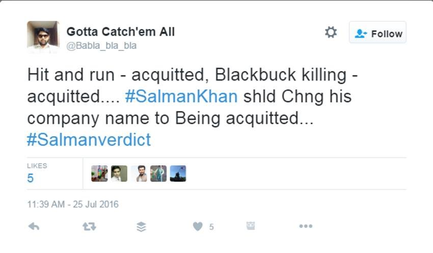 salman khan, salman khan poaching case, chinkara poaching case, twitter trolls, social media, Black Buck Poaching Case, salman khan case, Chinkara cases, salman khan acquitted, salman case in jodhpur, black buck poaching case salman khan, salman khan news, Latest News, Jansatta