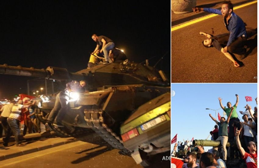 तुर्की में तख्तापलट के दौरान की तस्वीर