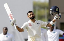 virat kohli, kohli century, antigua test, india west indies test match, indian cricket team