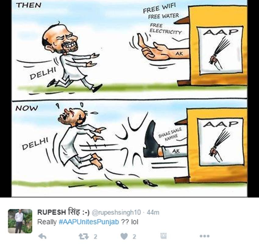 Aam Aadmi Party, Punjab Elections, Arvind Kejriwal, AAP Punjab, Punjab Elections 2017, AAP Trolled, Kejriwal Trolled, Twitter Trolls, India News, Jansatta