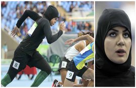 2016 Rio Olympics, Kariman Abuljadayel, Kamia Yousufi, female sprinters, Saudia Arabia, Afghanistan, hijabs, 100 metres