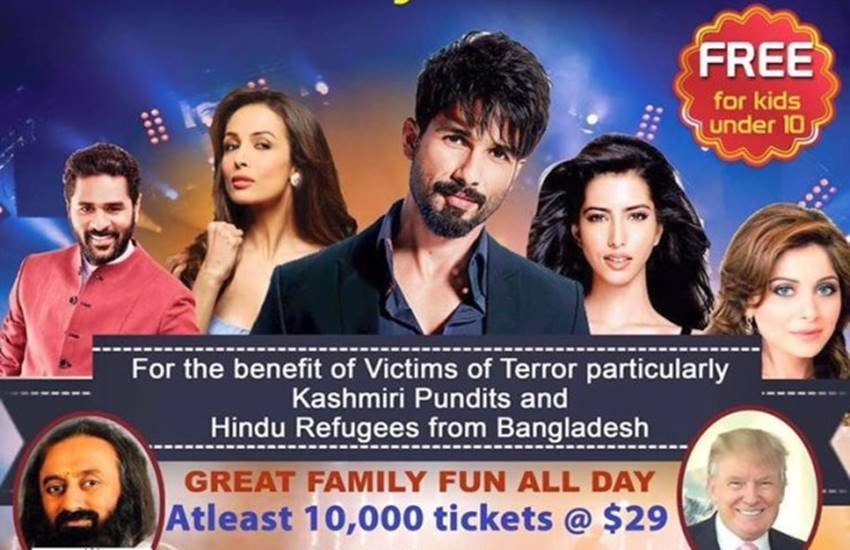 Bollywood, Donald Trump, Shahid Kapoor, Ameesha Patel, Prabhudeva, Sri Sri Ravishankar, Unity Against Terror, Bollywood Charity, Entertainment News, Jansatta