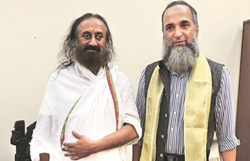 Muzaffar wani, Sri sri ravi shankar, Burhan wani