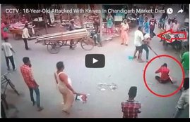 Chandigarh, Chandigarh cctv, Chandigarh cctv Footage, Chandigarh murder, Attacking A Teenager With Knives, Attacking A Teenager, Hindi News, Chandigarh News, Chandigarh Letest News,
