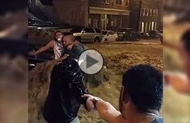 floods in Maryland, woman in flood, woman rescued from car in flood, Maryland flood, Maryland flood news, Maryland flood rescued,